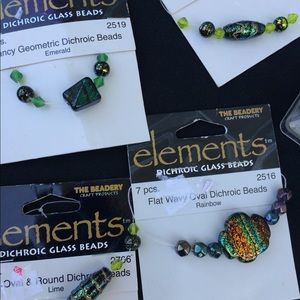 Jewelry Design Beads Elements Fancy Dichoic Greens